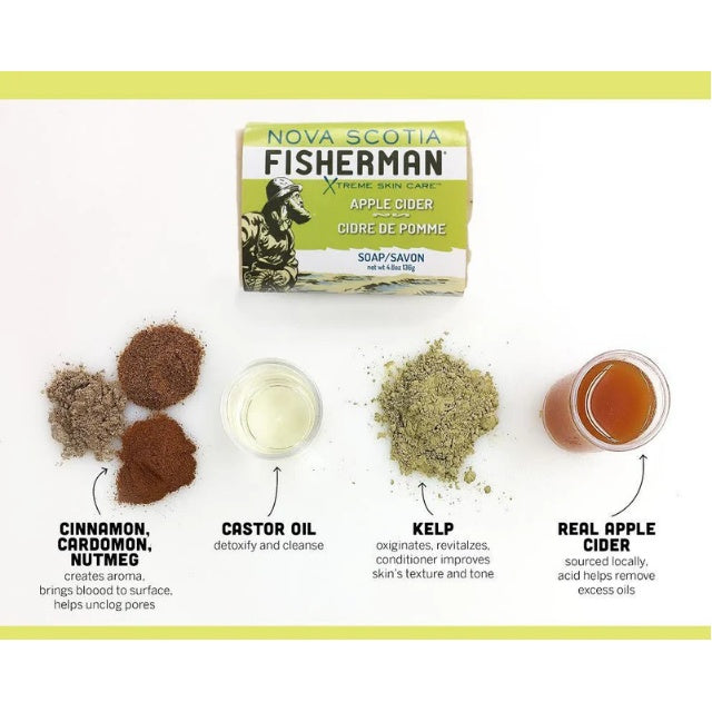 NOVA SCOTIA FISHERMAN(ノバスコシアフィッシャーマン)Body Wash Bar サイダー&シナモンソープ 【レターパックプラス対応】