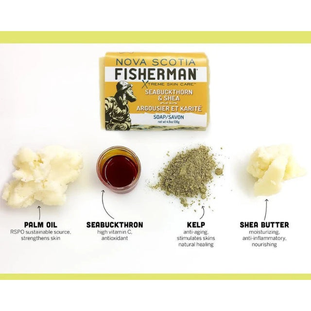 NOVA SCOTIA FISHERMAN(ノバスコシアフィッシャーマン)Body Wash Bar シーバックソーン&シアバターソープ 【レターパックプラス対応】