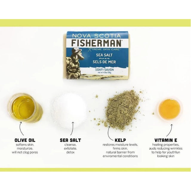 NOVA SCOTIA FISHERMAN(ノバスコシアフィッシャーマン)Body Wash Bar シーソルトソープ 【レターパックプラス対応】