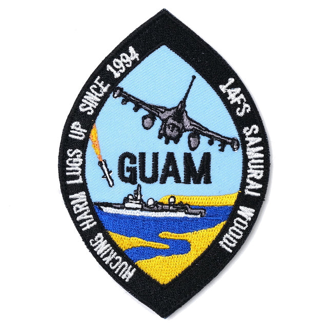 Military Patch（ミリタリーパッチ）14 FS SAMURAI WOOD! GUAM [フック付き]【レターパックプラス対応】【 –  キャプテントム