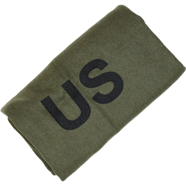 US（米軍放出品）ウールブランケット OD [US刺繍入り][US Wool Blanket