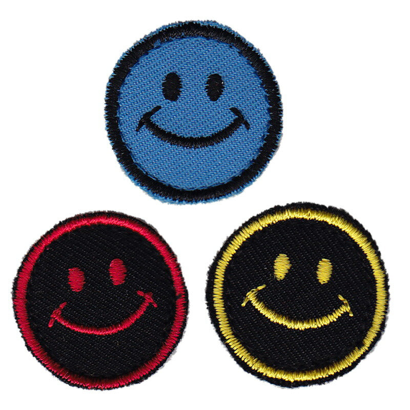 Military Patch(ミリタリーパッチ)スマイリー ミニパッチ (2.5cm) フック付き【レターパックプラス対応】【レターパックライト対応】