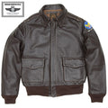 MORGAN MEMPHIS BELLE（モーガン メンフィスベル）Type A-2 Classic レザーフライトジャケット 馬革 ダークブラウン マット仕上げ AFマーク付 WW2 仕様 [MG-523-DK-WM]【中田商店】
