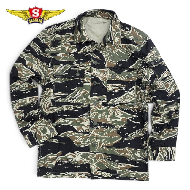 SESSLER（セスラー） Vietnam Tiger Stripe Jacket 3 Pocket Black Tiger [コットン100%][ブラックタイガー]【中田商店】