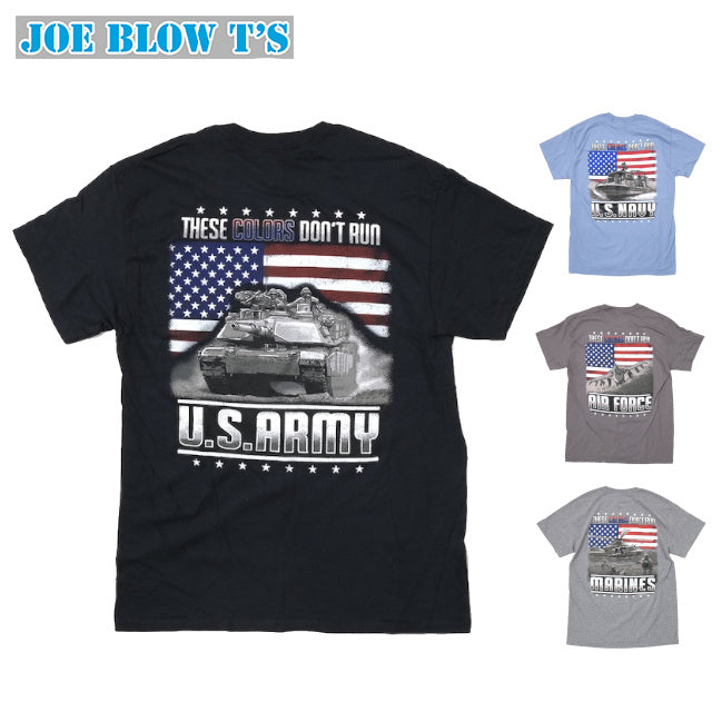 JOE BLOW T'S MILITARY TEE  ミリタリー Tシャツ[4色][バックプリント]【レターパックプラス対応】