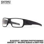GATORZ SPECTER ANSI Z87.1+ MILSPEC BALLISTIC BLACKOUT INFERNO W/ ANTI-FOG Photochromic Lenses Blackout [GZ-08-404]