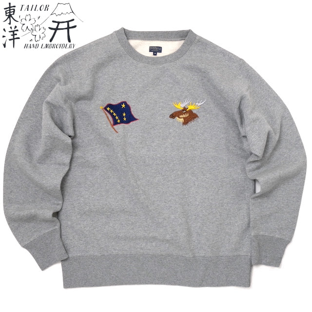TAILOR TOYO（テーラー東洋） SUKA CREW SWEAT EMBROIDERED “ALASKA” [TT69300][113 H.GRAY]