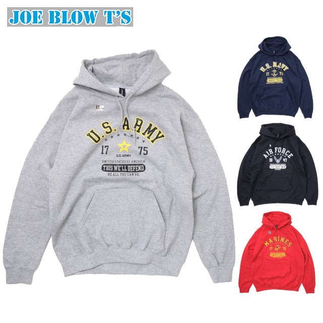 JOE BLOW T'S MILITARY スウェットパーカー[4色][ヴィンテージロゴ]