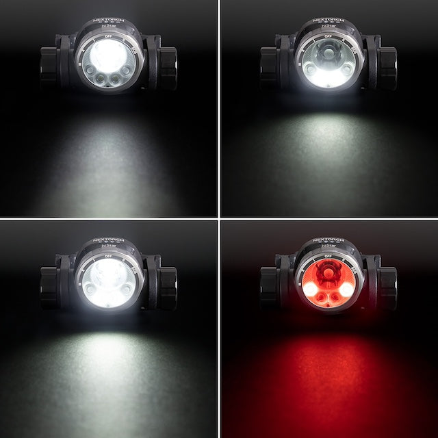 NEXTORCH（ネクストーチ）hiStar Headlamp With Helmet Mount [白/赤 LED デュアル NVGマウント対応ヘッドランプ][2300ルーメン]