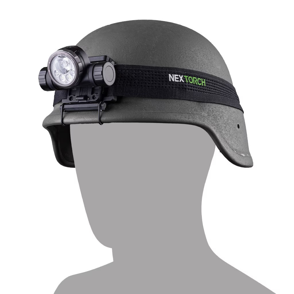 NEXTORCH（ネクストーチ）hiStar Headlamp With Helmet Mount [白/赤 LED デュアル NVGマウント対応ヘッドランプ][2300ルーメン]