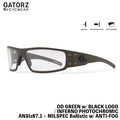 GATORZ（ゲイターズ） ANSI Z87.1+ MILSPEC BALLISTIC MAGNUM OD GREEN w/BLACK LOGO / INFERNO PHOTOCHROMIC 調光レンズ ODグリーン [GZ-01-205]