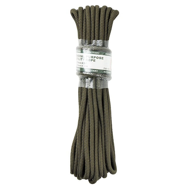 MILITARY（ミリタリー）ユーティリティーロープ OD【太さ 9mm】[長さ 15m][Utility Rope 9mm]