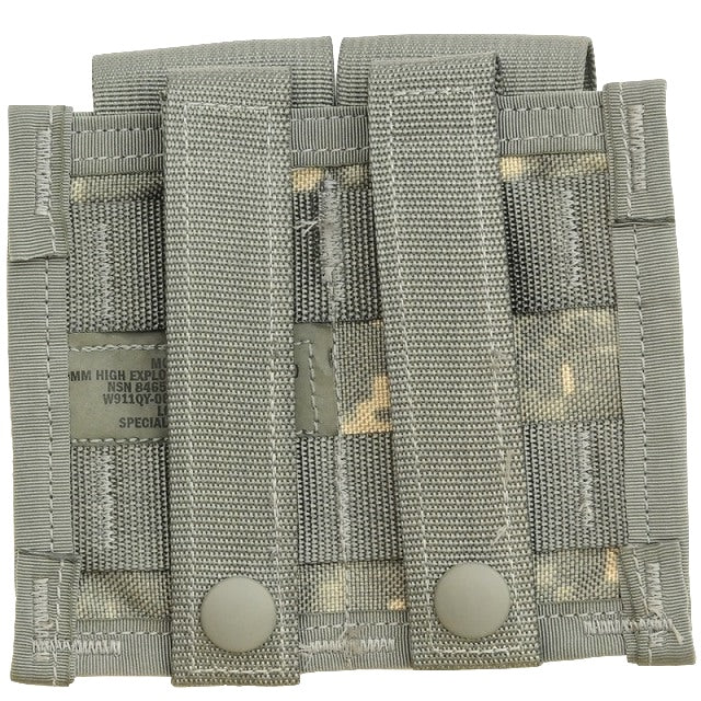US (US military surplus) MOLLE II 40mm High Explosive Pouch Double Universal Camo [ACU] [Letter Pack Plus compatible] [Letter Pack Light compatible]