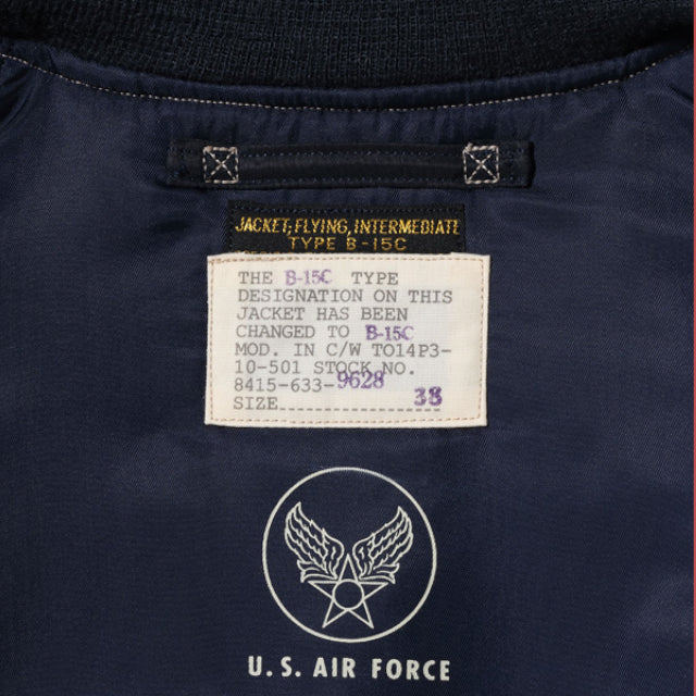 BUZZ RICKSON'S Type B-15C (MOD.) “B.RICKSON &amp; SONS. INC.” Flight Jacket Air Force Blue [BR14942]