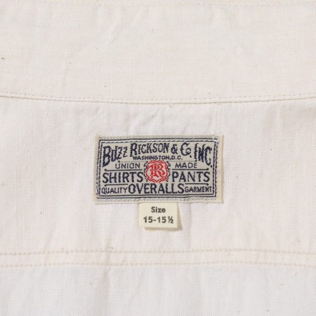 BUZZ RICKSON’S(バズリクソン) L/S CHAMBRAY WORK SHIRT OFF WHITE シャンブレー ワークシャツ オフホワイト [BR25996]【レターパックプラス対応】