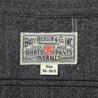 BUZZ RICKSON’S(バズリクソン) COTTON COVERT WORK SHIRTS コットンコバートワークシャツ ブラック [BR26082]【レターパックプラス対応】
