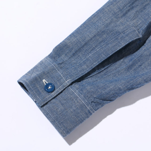 BUZZ RICKSON’S(バズリクソン) L/S CHAMBRAY WORK SHIRT BLUE シャンブレー ワークシャツ ブルー [BR25995]【レターパックプラス対応】