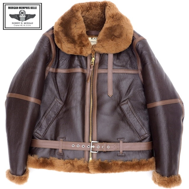MORGAN MEMPHIS BELLE RAF IRVIN Royal Air Force Style Irvin Jacket Brown