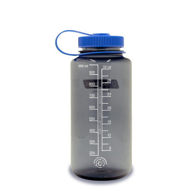 Nalgene Wide Mouth 1.0L Tritan Renew [1 liter wide mouth bottle] [blue cap]