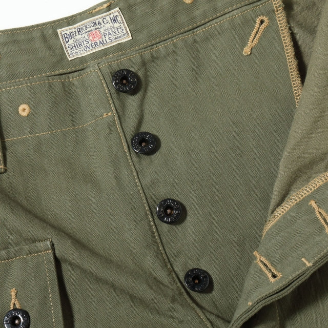 BUZZ RICKSON'S（バズリクソン）U.S. MARINE CORPS M-1944 HERRINGBONE PANTS SHORT LENGTH [BR42501]