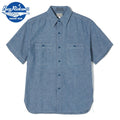 BUZZ RICKSON'S BLUE CHAMBRAY WORK SHIRT (SHORT SLEEVE) [BR35856] [Eligible for Letter Pack Plus]