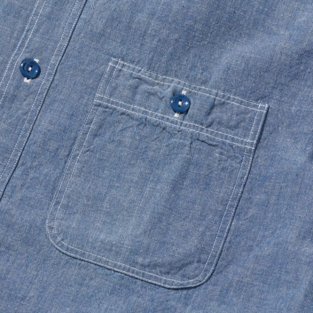 BUZZ RICKSON’S（バズリクソン） BLUE CHAMBRAY WORK SHIRT (SHORT SLEEVE) [BR35856]【レターパックプラス対応】