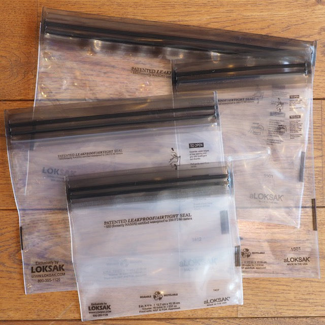 LOKSAK aLOKSAK Drybags [Small multi-pack set] [1 each of XXS, XS, S, M] [Double zipper] [Compatible with Letter Pack Plus] [Compatible with Letter Pack Light]
