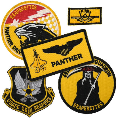 Military Patch 493rd FIGHTER SQUADRON 5-piece set [with hook] [Letter Pack Plus compatible] [Letter Pack Light compatible]