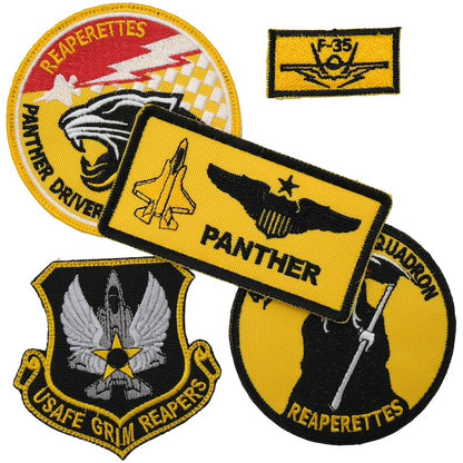 Military Patch 493rd FIGHTER SQUADRON 5-piece set [with hook] [Letter Pack Plus compatible] [Letter Pack Light compatible]