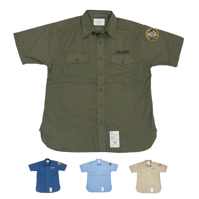 SESSLER（セスラー）ユーティリティーシャツ 半袖（パッチ付き）【U.S.ミリタリーモデル】 【中田商店】