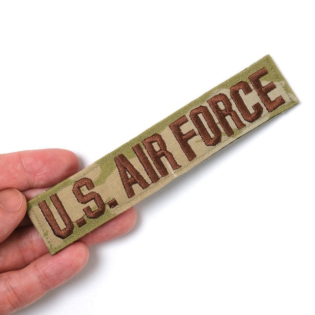 Military Patch（ミリタリーパッチ）U.S.AIR FORCE テープ OCP スパイスブラウン [フック付き]【レターパックプラス対応】【レターパックライト対応】