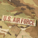 Military Patch（ミリタリーパッチ）U.S.AIR FORCE テープ OCP スパイスブラウン [フック付き]【レターパックプラス対応】【レターパックライト対応】