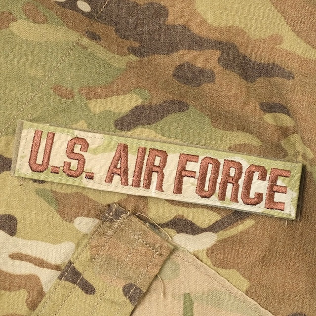 Military Patch（ミリタリーパッチ）U.S.AIR FORCE テープ OCP スパイスブラウン [フック付き]【レターパックプラス対応】【レターパックライト対応】