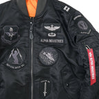 ALPHA（アルファ）TYPE MA-1 ビンテージ復刻 パッチ付 [BLACK]