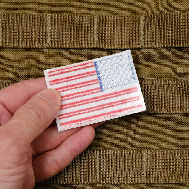 Military Patch（ミリタリーパッチ）US フラッグ 米国旗 [フルカラー] [中／4.5cm×6.5cm]【レターパックプラス対応】【レターパックライト対応】