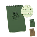 Rite in the Rain（ライトインザレイン）Notebook 3x5 トップスパイラルタイプポケット防水ペーパーノート [2色]【レターパックプラス対応】【レターパックライト対応】