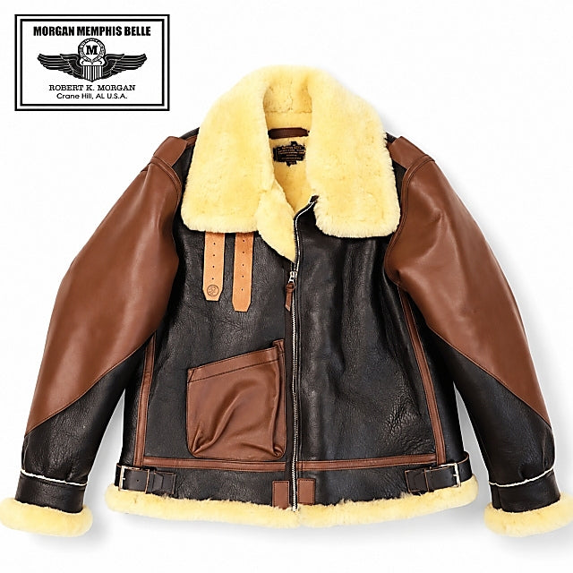 MORGAN MEMPHIS BELLE（モーガン メンフィスベル）Type B-3 WW2 Light Brown 二次大戦モデル ライトブラウン AFマークなし レザーフライト ジャケット