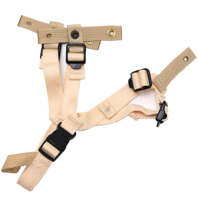 US SURPLUS（US サープラス）PASGT ヘルメット用 3点式チンストラップ Desert [フリッツ用] 【レターパックプラス対応】【レターパックライト対応】