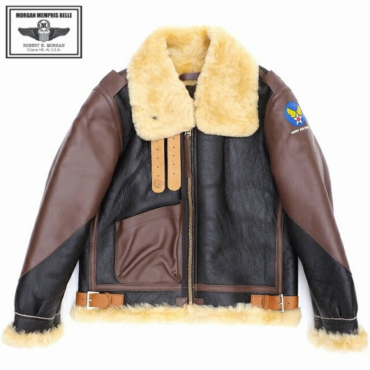 MORGAN MEMPHIS BELLE Type B-3 WW2 Light Brown World War II model Light brown with AF mark Leather flight jacket