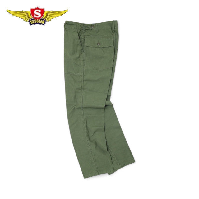 SESSLER（セスラー）ユーティリティ パンツ ボタンフライ 1964 Utility Pants OD【中田商店】