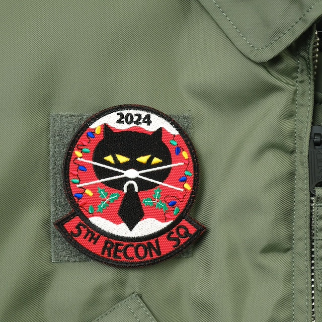 Military Patch（ミリタリーパッチ）5TH RECON SQ フルカラー クリスマス 2024 バージョン [フック付き]【レターパックプラス対応】【レターパックライト対応】