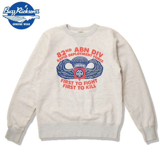 BUZZ RICKSON’S（バズリクソンズ） SET-IN CREW NECK SWEAT SHIRTS “82nd AIRBORNE DIVISION” [BR69633]