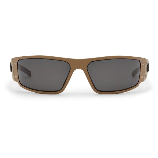 GATORZ MAGNUM TAN w/ BLACK LOGO / SMOKE POLARIZED Lenses [GZ-01-311]