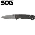 SOG（ソグ）ESCAPE CLIP POINT SATIN SERRATED フォールディングナイフ [エスケープ クリップポイント サテン セレーテッド]