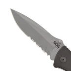SOG（ソグ）ESCAPE CLIP POINT SATIN SERRATED フォールディングナイフ [エスケープ クリップポイント サテン セレーテッド]