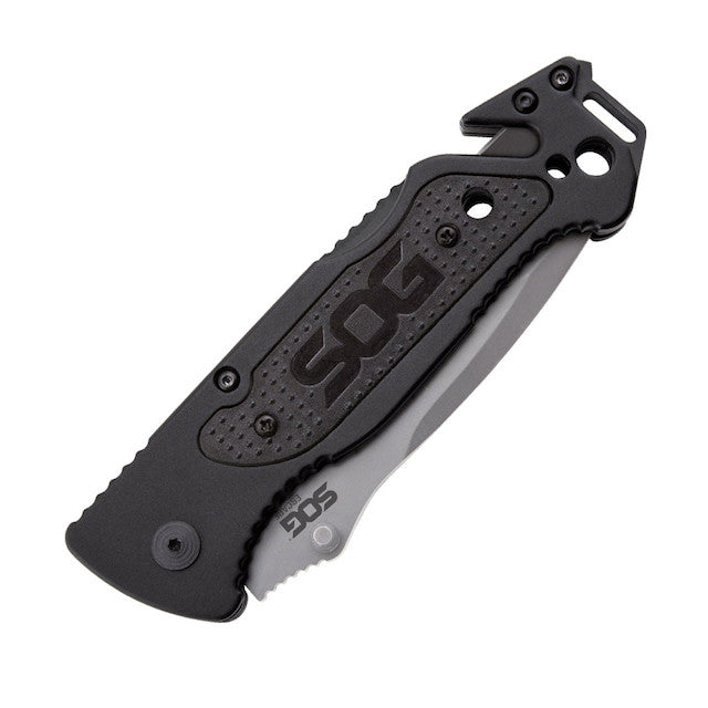 SOG（ソグ）ESCAPE CLIP POINT SATIN SERRATED フォールディングナイフ [エスケープ クリップポイント サテン セレーテッド]