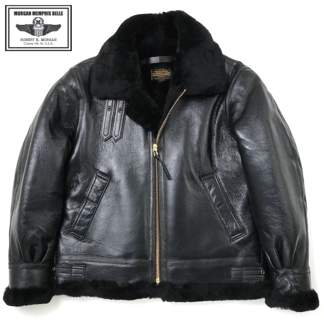 MORGAN MEMPHIS BELLE（モーガン メンフィスベル）Type B-3 2POCKETS TYPE [BLACK] SHEEP SKIN/羊毛皮(ムートン)