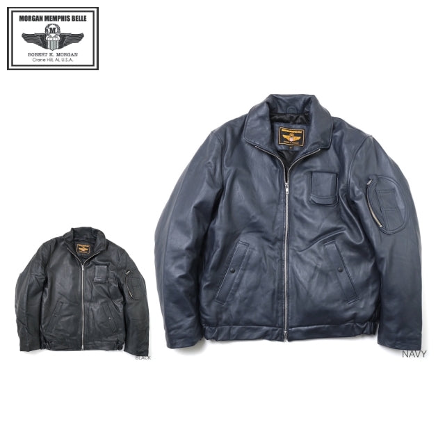 MORGAN MEMPHIS BELLE French Air Force Type French Bomber Leather Flight Jacket