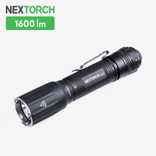 NEXTORCH TA30C Flashlight [3-stage dimming + strobe lighting flashlight] [2 CR123Ax / 18650 lithium-ion batteries can be used]