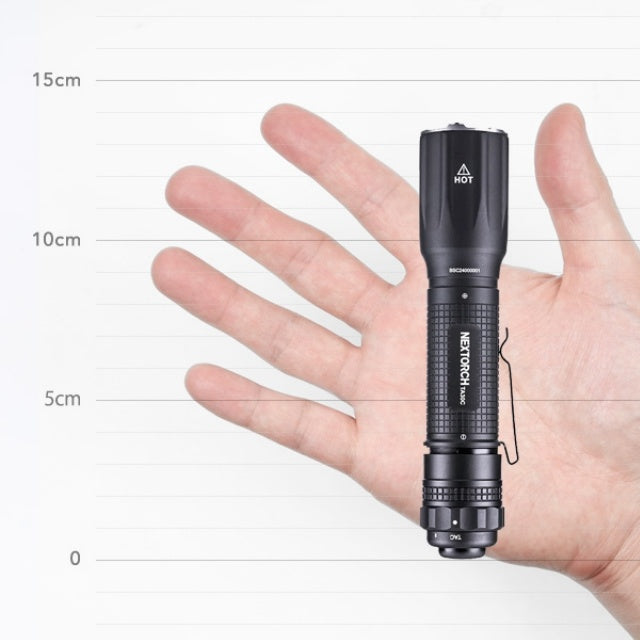 NEXTORCH TA30C Flashlight [3-stage dimming + strobe lighting flashlight] [2 CR123Ax / 18650 lithium-ion batteries can be used]